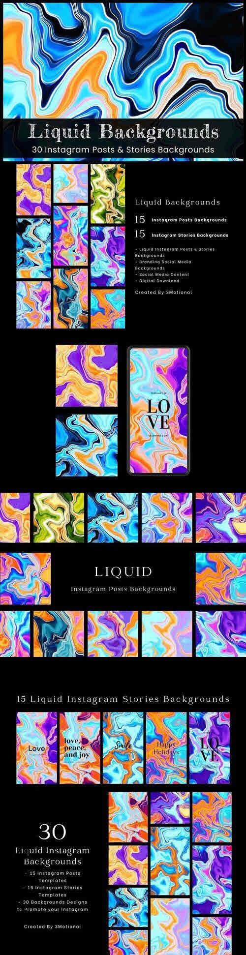 Liquid Instagram Backgrounds - 7541818