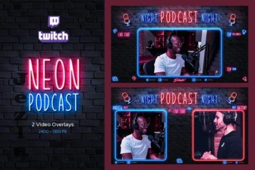 Neon Podcast – Twitch Video Overlay - 10181220