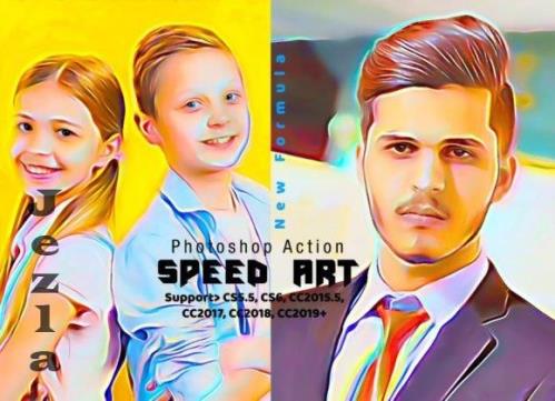 Speed Paint Photoshop Action - 4286019