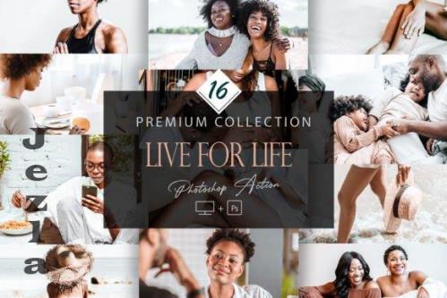 16 Photoshop Actions, Live for Life Ps