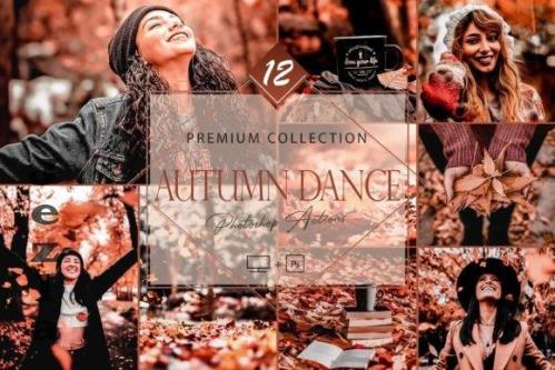 12 Photoshop Actions, Autumn Dance Ps