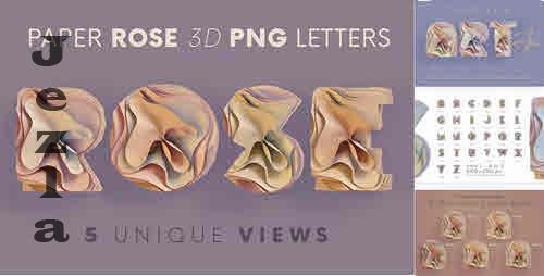 Paper Rose - 3D Lettering - 7810487