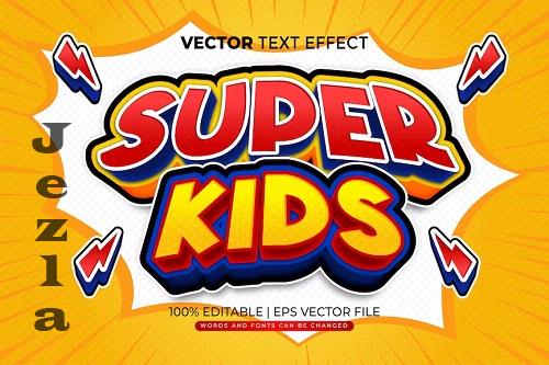 Super Kids Comic Editable Text Effect - XP6H4UD