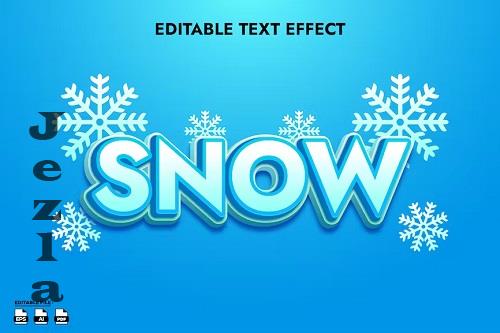 Snow editable text effect - TMF4E9H