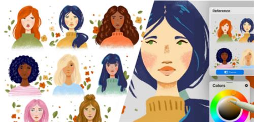 Painting Skin Tones Draw Stylized Mini Portraits and Create Color Palettes in Procreate