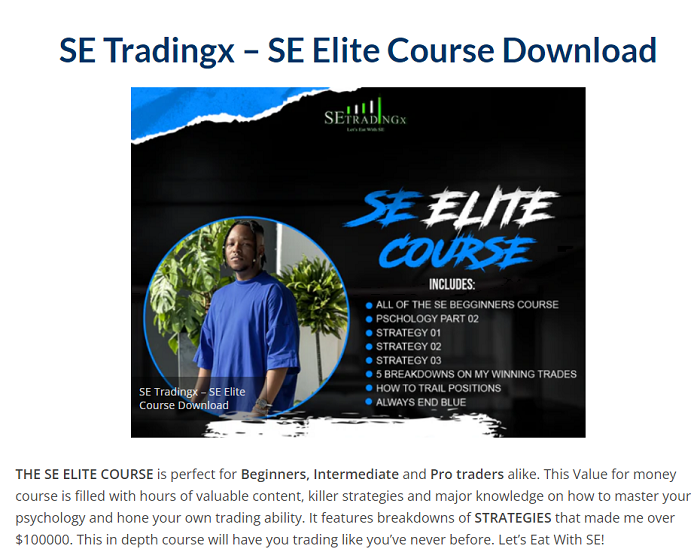 SE Tradingx – SE Elite Course Download 2024