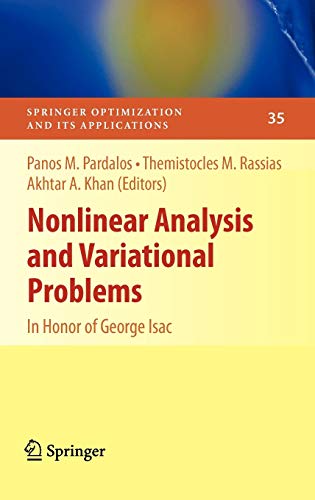 Nonlinear Analysis and Variational Problems In Honor of George Isac