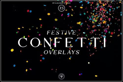 Festive Confetti Overlays - CKWTNQ5