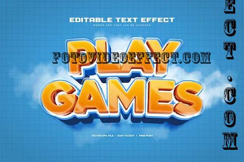 3D Play Games Vector Text Effect - YWBKNCG