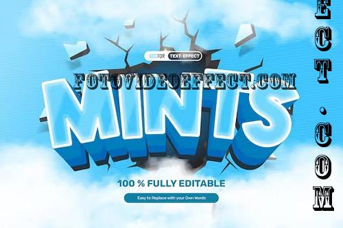 3D Blue Mints Vector Text Effect - PL5TKX9