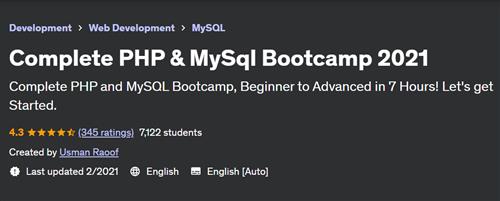 Complete PHP & MySql Bootcamp 2021
