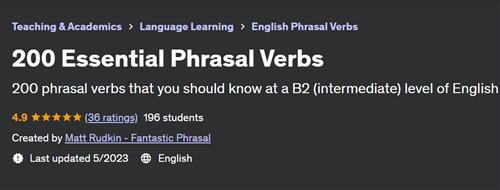 200 Essential Phrasal Verbs