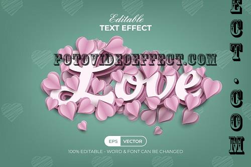 Love Text Effect 3D Style - 91925556