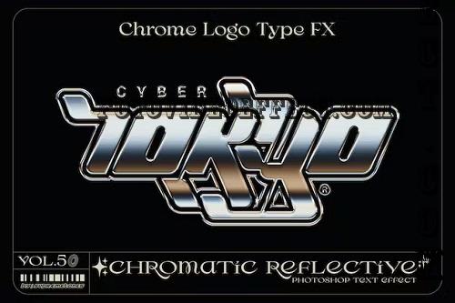 Y2K Chromatic Glossy Reflective Logo and Text FX - J5JFWEL