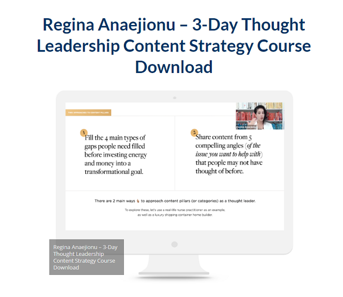 Regina Anaejionu – 3–Day Thought Leadership Content Strategy Course Download