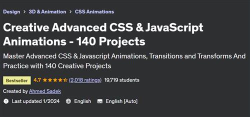 Creative Advanced CSS & JavaScript Animations – 140 Projects