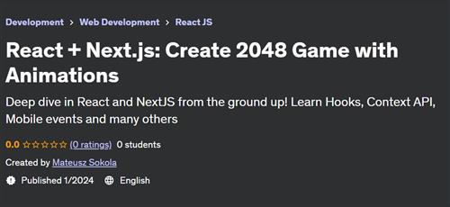 React + Next.js – Create 2048 Game with Animations