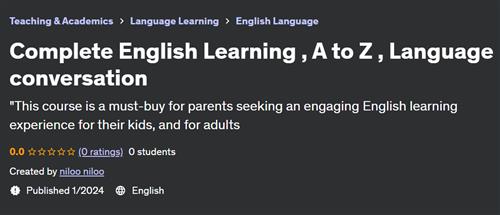 Complete English Learning , A to Z , Language conversation