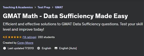 GMAT Math – Data Sufficiency Made Easy