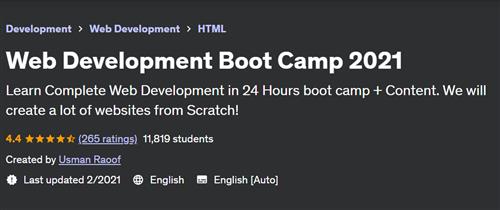 Web Development Boot Camp 2021