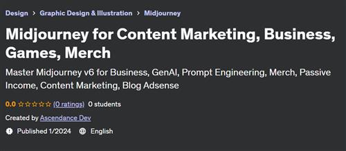 Midjourney for Content Marketing, Business, Games, Merch