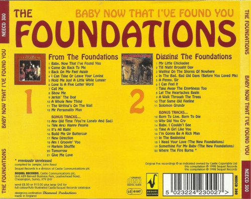 The Foundations - Baby Now That I Found You (1967-76) (Compilation, 1998) 2CD Lossless 