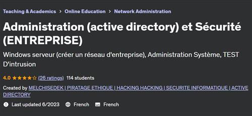 Administration (active directory) et Sécurité (ENTREPRISE)