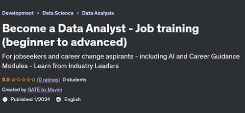 Become a Data Analyst – Job training (beginner to advanced)