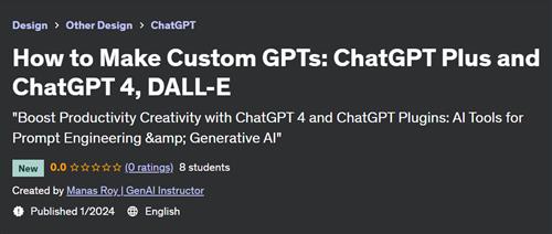 How to Make Custom GPTs – ChatGPT Plus and ChatGPT 4, DALL–E