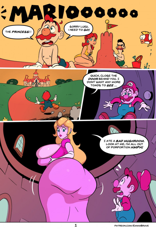 EmmaBrave - Peaches (Super Mario Bros) Porn Comic