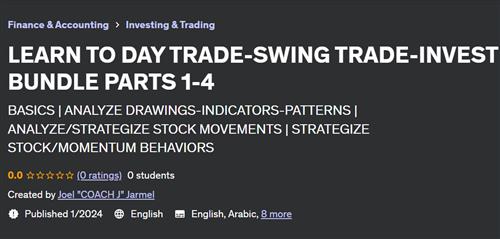 Learn To Day Trade-swing Trade-invest Bundle Parts 1-4