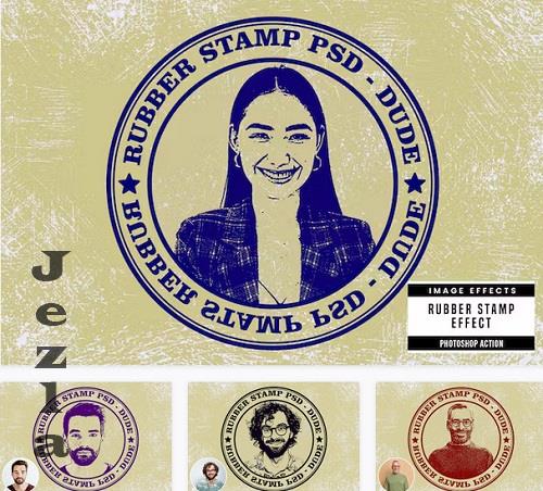 Rubber Stamp Photo Effect - KM68UU