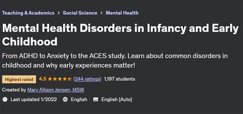 Mental Health Disorders in Infancy and Early Childhood