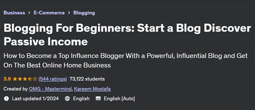 Blogging For Beginners – Start a Blog Discover Passive Income