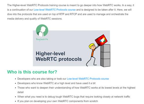 Higher–level WebRTC Protocols