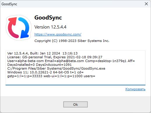 GoodSync Enterprise 12.5.4.4