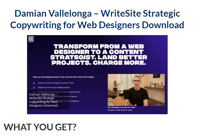 Damian Vallelonga – WriteSite Strategic Copywriting for Web Designers Download 2024