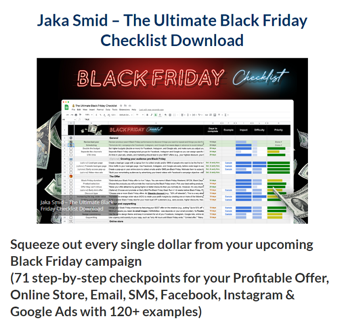 Jaka Smid – The Ultimate Black Friday Checklist Download 2024