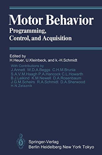 Motor Behavior Programming, Control, and Acquisition