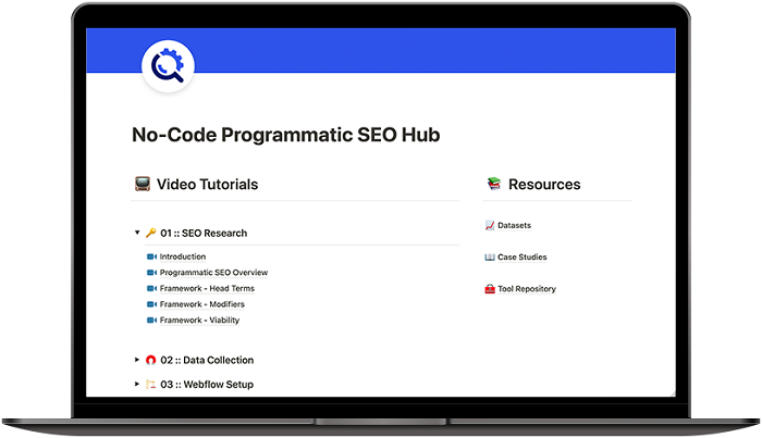No-Code Programmatic SEO Course – Automatically Generate 100s or 1000s of pages of Content!