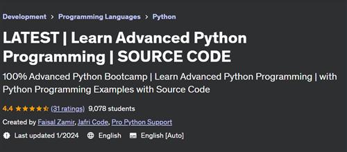 LATEST – Learn Advanced Python Programming – SOURCE CODE– [Udemy]