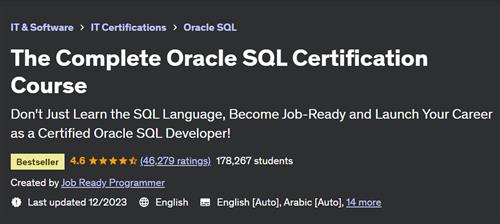 The Complete Oracle SQL Certification Course– [Udemy]
