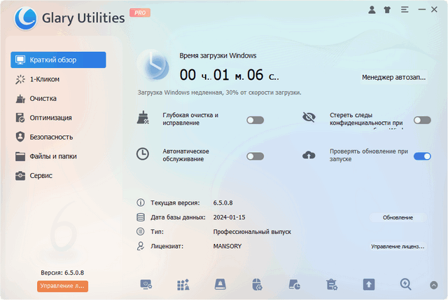 Glary Utilities Pro 6