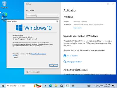 Windows 10 22H2 build 19045.3930 AIO 16in1 Preactivated (x64) Multilingual January 2024