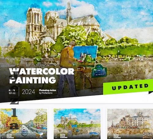 Watercolor Painting Photoshop Action - RMY5ESH