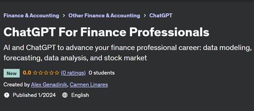 ChatGPT for finance professional