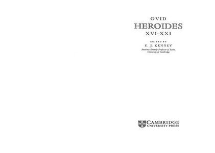 Ovid Heroides XVI–XXI