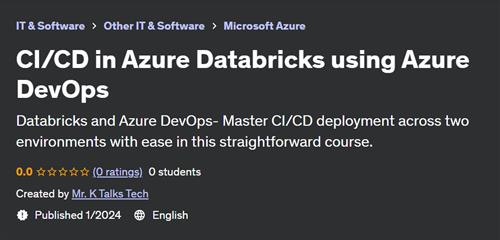 CI/CD in Azure Databricks using Azure DevOps