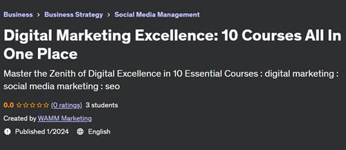Digital Marketing Excellence – 10 Courses All In One Place