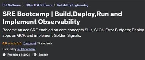 SRE Bootcamp – Build,Deploy,Run and Implement Observability
